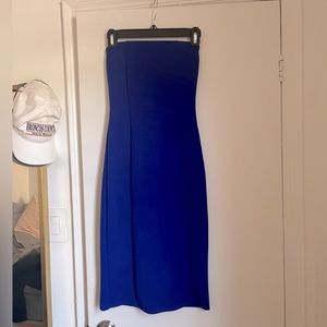 Pixiegirl Blue Strapless Midi Dress